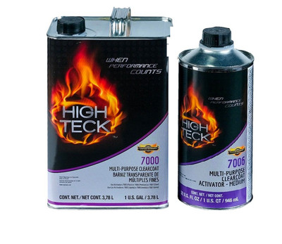 High Teck 7000 Clearcoat Multi-Purpose High Gloss Clear Gallon & Medium Hardener