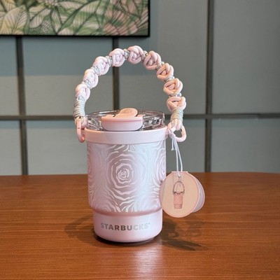 Starbucks China 2026 Rose Garden 15oz Dual-Sip SS Tumbler w/Handle