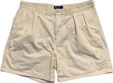 VTG Polo Ralph Lauren Polo Chino Shorts Men's Size 38 36 Cotton Pleated Preppy