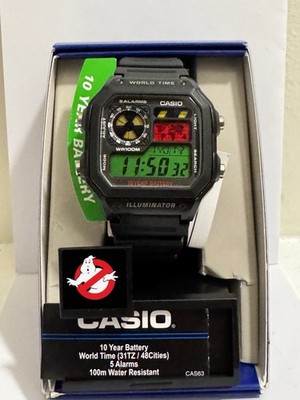 Ghost Buster Casio Watch Digital Quartz Black Black Dial 1of 1 Rare