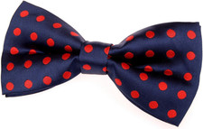 Classic Polka Dots Woven Microfiber Pre-tied Bow Tie 5" 