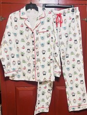 NEW WONDERSHOP size S Small 2 piece FLANNEL pajama set Christmas dogs pajamas