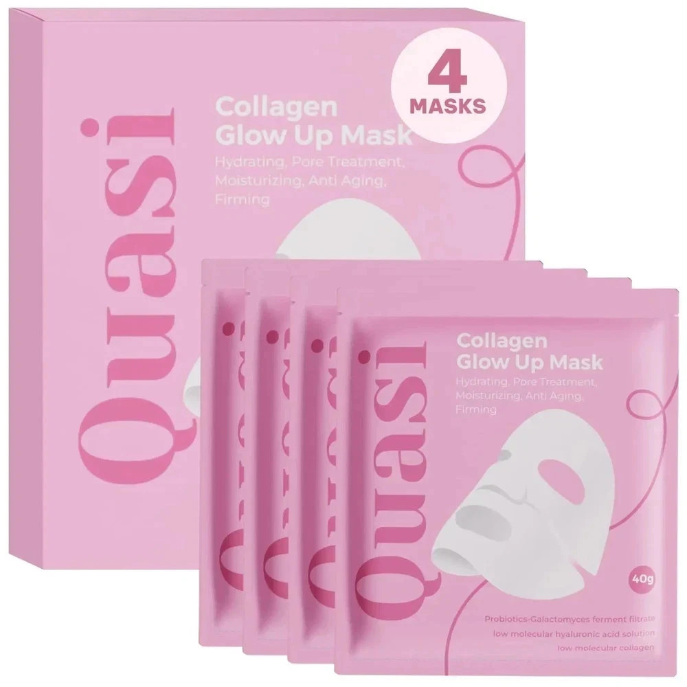 Quasi-Collagen Glow Up Hydrating & Firming Facial Mask (4 Pcs/Box)
