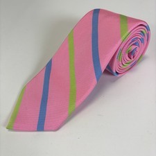 Brooks Brothers 346 Silk Blend Pink Blue Green Mens Tie Pastel NWT 65