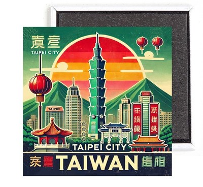 Taipei City Taiwan FRIDGE MAGNET travel souvenir