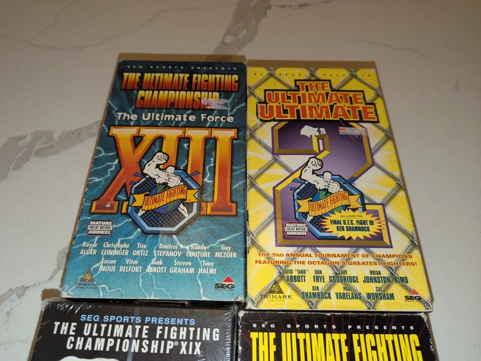 Lot Of 4 VHS Tapes UFC Mixed Martial Arts Ultimate Force Fighting Young Guns Foto 2 de 4