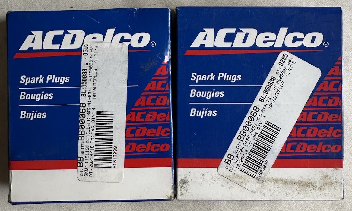 8 Pack ACDelco Spark Plugs R44LTS6