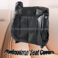 For 99-02 Chevy Silverado Passenger Top Lean Back Leather Seat Cover Dark Gray