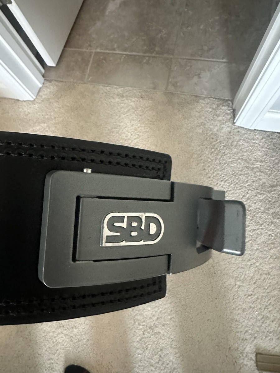 SBD MEDIUM 13mm Leather Powerlifting Belt Black/Red Unisex Adults
