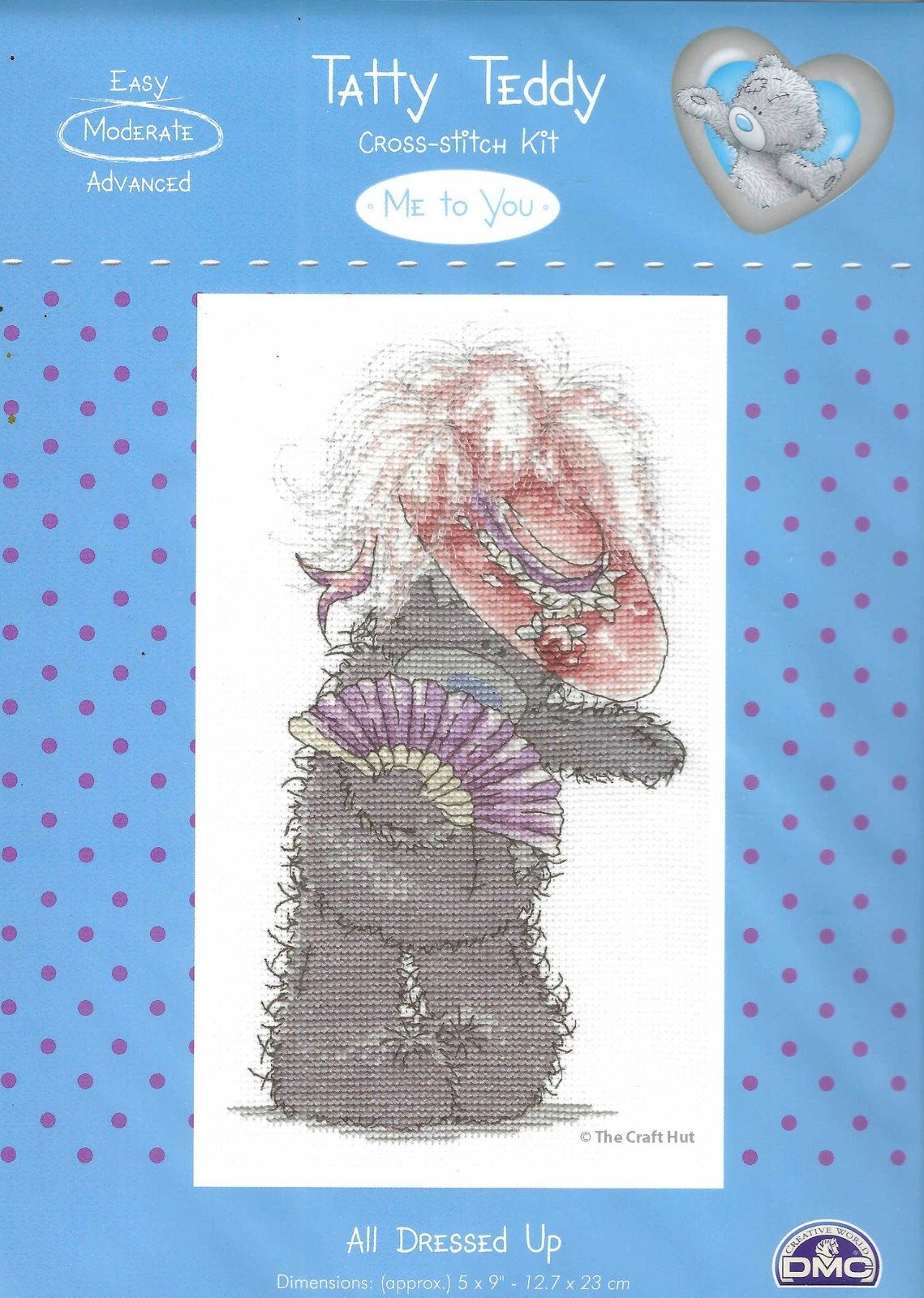 DMC Counted Cross Stitch Kit Tatty Teddy Me to You All  Dressed Up BL1129/72 New