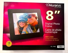 Aluratek 8” Digital Photo Frame ADPF08SF 800 x 600 Resolution, SD, MMC, USB Host