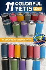 NEW YETI Tumbler , Plastic Slider Lid Cup Mug- 20oz, Variety of Colors