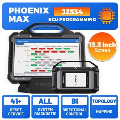 TOPDON Phoenix Max OBD2 Scanner Bi-Directional Diagnostic Tool ECU Programming