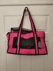 Pink & Black Soft Sided Canvas & Mesh Pet Carrier Sor Small Pets. New