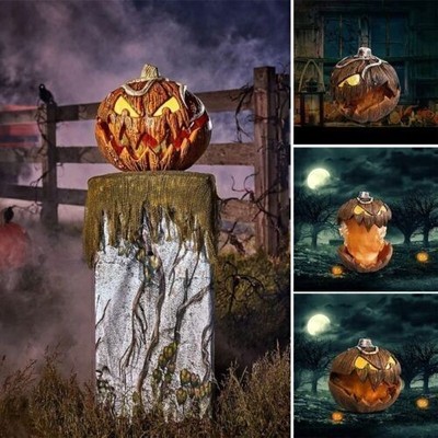 Halloween Animatronic scary pumpkin Head Lightning Halloween Gourdo horror New