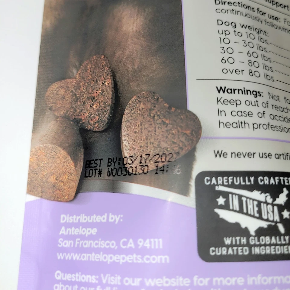 Lote de (5) golosinas para perros mayores ArkNaturals Brain's Best Friend masticables suaves caducidad 27/03 Foto 3 de 3