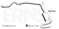 EndschalldäMpfer NachschalldäMpfer Ernst 140096 FüR 2KB 2CJ 2CB 2KJ VW Caddy 3