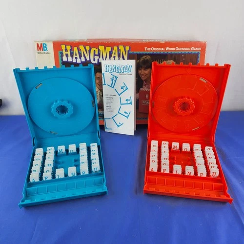 Milton Bradley Hangman The Original Word Guessing Game 1988 Vintage Complete
