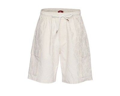 NWT EZZELINO SHORTS stretch cotton paisley drawstrings luxury Italy L