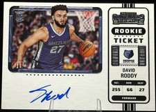 David Roddy 2022-23 Panini Contenders Variation Rookie Ticket #105 - Grizzlies