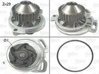 Wasserpumpe MotorküHlung Valeo 506132 FüR B3 C3 Audi 90 100 89 85 8G7 200 8B3 B2