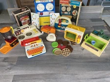 Vintage Assorted Fisher-Price Play School Children Toys Lot Of 9 /Accessories