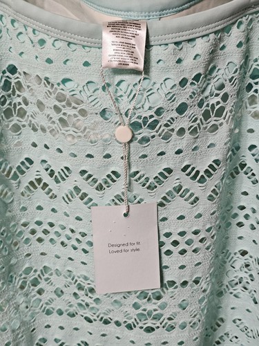 Blossil Swimsuit Womens 12 Lace Crochet Lined Adjustable Straps One Piece - Picture 8 of 11