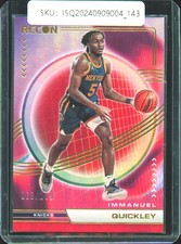 2022 Panini Recon Immanuel Quickley /199 Base Holo Red #54