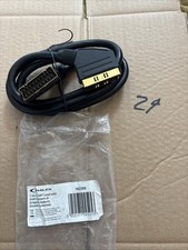 1.5m Scart Cable 21 pins connected Black Lead Gold Connectors