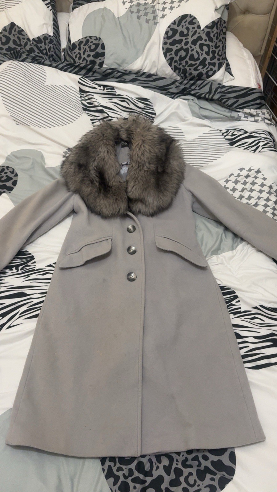 Minuet Women's Petite Wool/Cashmere Jacket UK Size 12/14 Winter Coat
