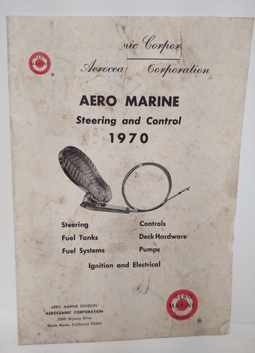 1970 Aero Marine Vintage Marine Boat Catalog Flyers Drive Train Steering Control - Picture 16 of 18