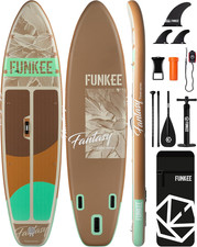 11   34" 6" Extra Wide Inflatable Stand up Paddle Board, Sup Board with Removable