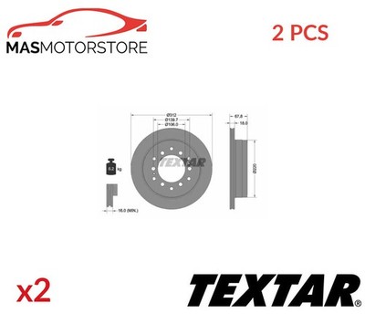 BREMSSCHEIBEN SATZ PAAR TEXTAR 92170103 2PCS A FÜR BAW YUSHENG 007 BW 007