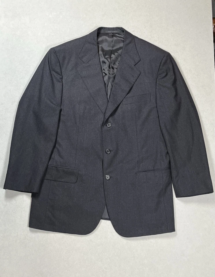 Blazer de lana para hombre Gianluca Isaia Napoli talla US 42 gris carbón Italia 3 botones Foto 2 de 4