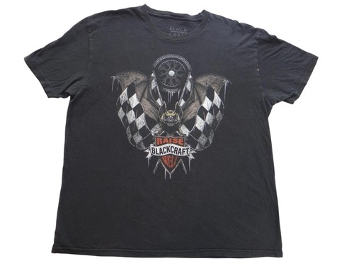 Schwarzes Craft Kult Grafik T-Shirt