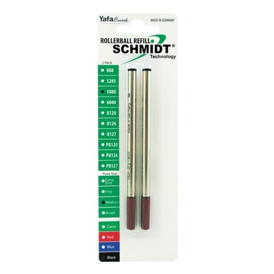 5888 Ceramic Rollerball Metal Tube Refill   Medium Point 0.7mm, Black Ink, Sm...