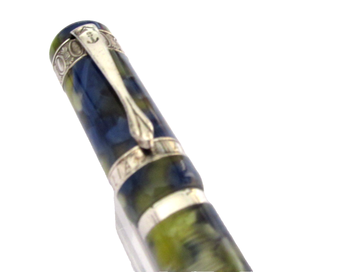 Stylo Plume Ancora Capri Série Limitée Marbre Bleu - Neuf De Stock, Plume Or 18K