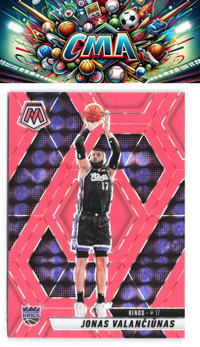 2024-25 Panini Mosaic - Jonas Valanciunas #169 Fluorescent Red