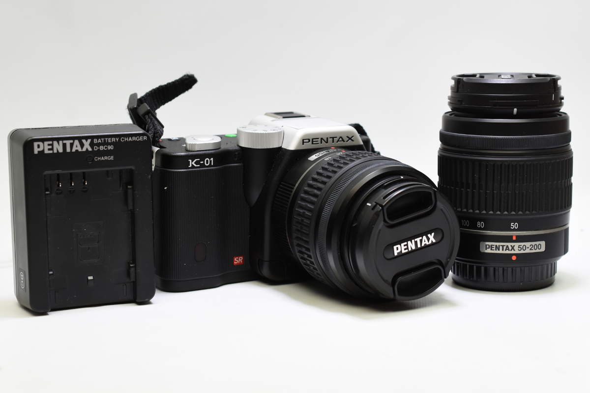 Pentax K K-01 16.0MP Digital Camera - Black with 18-55mm and 50