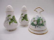 3 x Vintage Bone China Items Featuring the Trillium - Ontario's National Flower