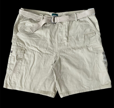 Outdoor Life Men’s Khaki Belted Cargo Shorts Size 44 NWT MSRP$39