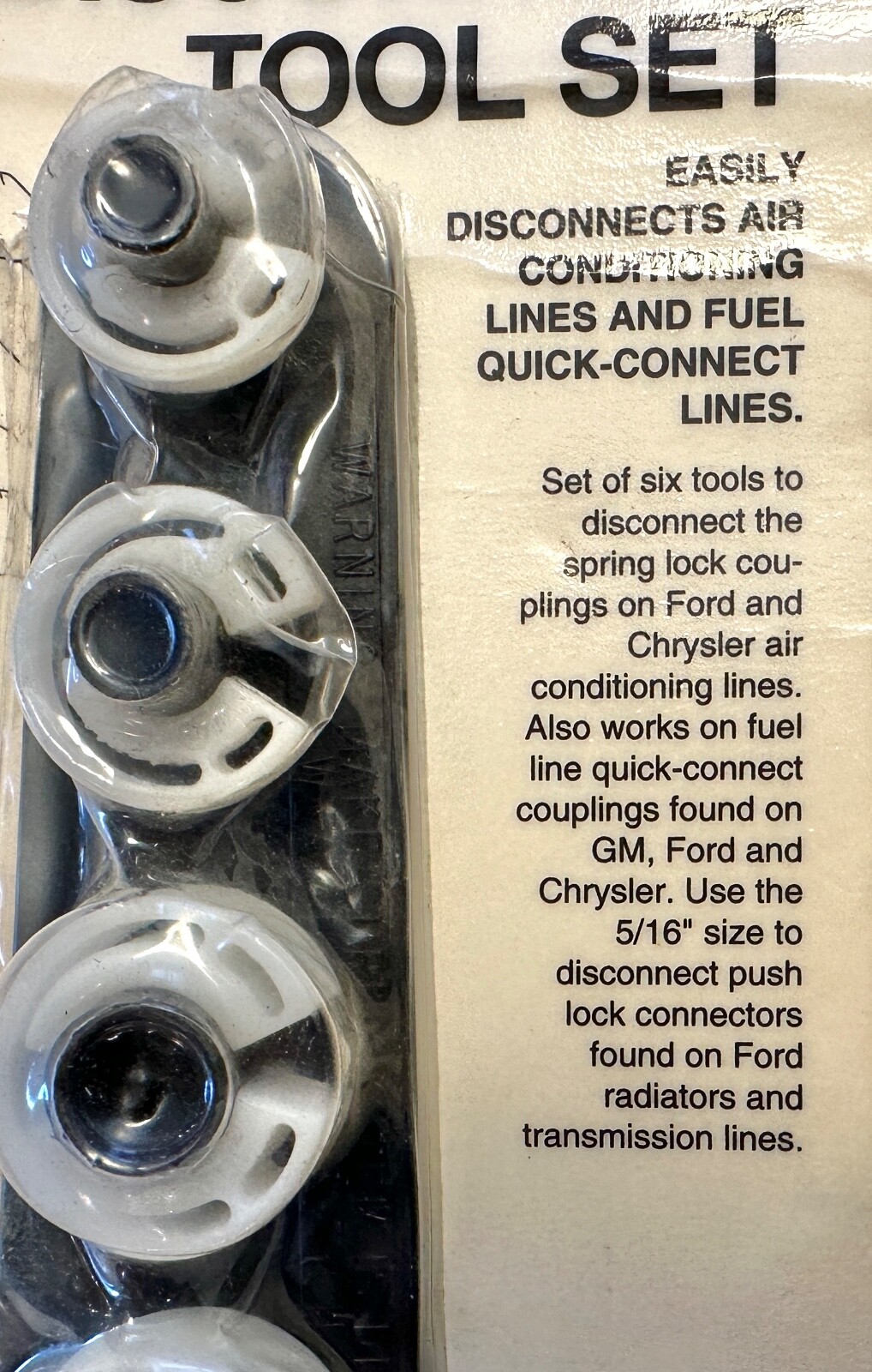 BLUE POINT AIR CONDITIONING/FUEL LINE DISCONNECT TOOL SET ACT1370 6PIECE USA eBay