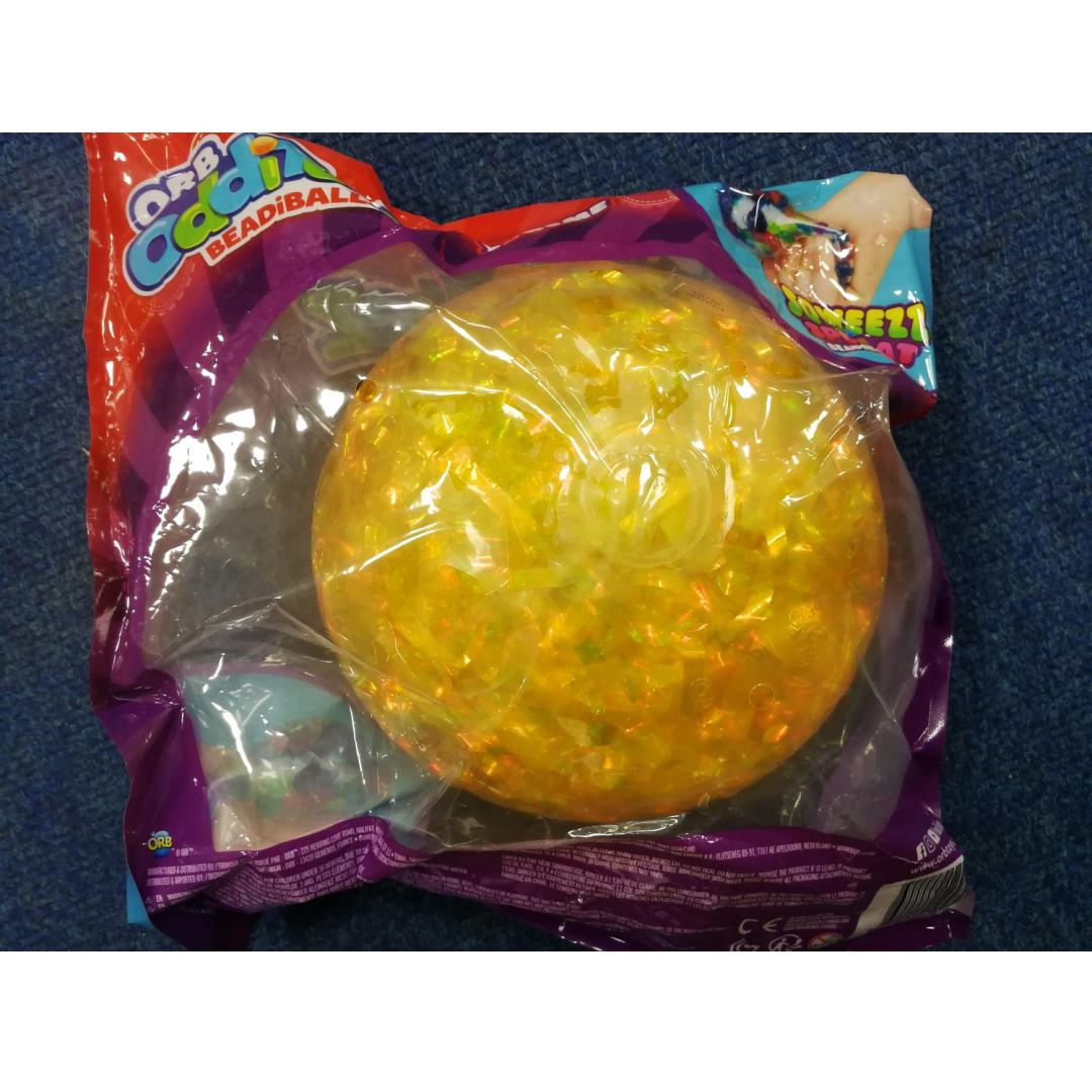 ORB Odditeez Beadiballz - Xtreme Yellow Fidget New Kids Childrens