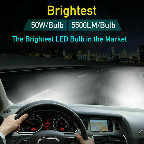 For Kia Optima 2016 2017 2018 2019 LED Headlight High/Low Beam 9005 Bulbs 6000K - Picture 10 of 12