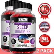 (2 Pack) Sleep Gummies 60ct,  Fall Asleep Fast & Stay Asleep, Sleep Supplement