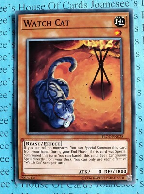Wachkatze FLOD-DE028 Common Yu-Gi-Oh Karte (U) Neu