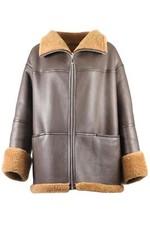 Toteme Shearling And Leather Jacket Jacket Medium-large