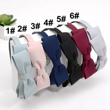 2 Women's Headband Sweet Double Layer Knote Bows Alice Band Colour Choice