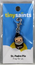 Tiny Saints St. Padre Pio CHARM -Paracord, Bracelets, Backpacks,Purses Gifts NEW