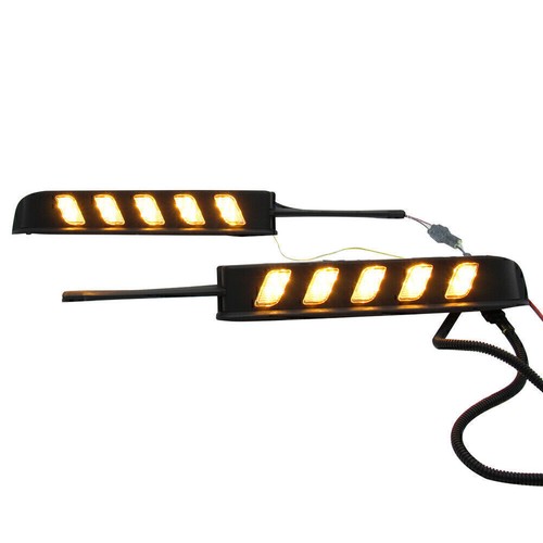 LED Daytime Running Lights DRL Amber White Lamp Fit Toyota REIZ Mark X 2005-2009 - Picture 10 of 11